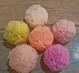 بسته ۲۰ تایی شمع گل رز توپی