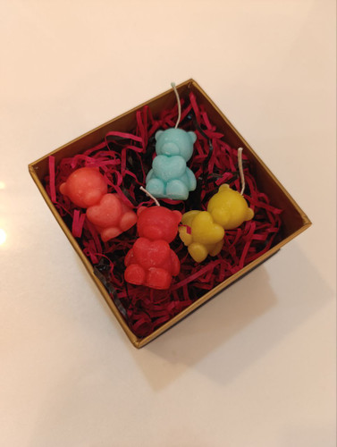 بسته ۲۵ تایی شمع تدی قلبی