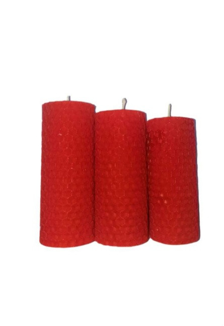 شمع دست ساز مدل بیزوکس بسته سه عددی